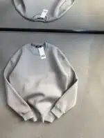 Düz Basic Üç İplik Sweatshirt - Gri - Görsel 3