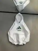 AD BaskıIı Kapşonlu Sweatshirt – Beyaz - Görsel 3