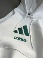 AD BaskıIı Kapşonlu Sweatshirt – Beyaz - Görsel 4