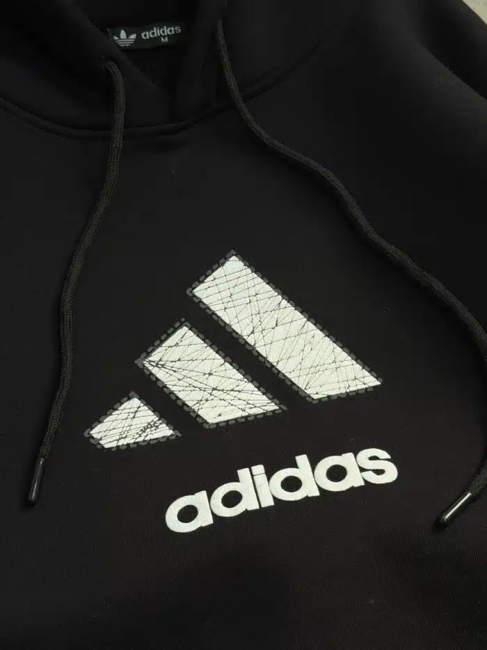 AD BaskıIı Kapşonlu Sweatshirt – Siyah - Görsel 3