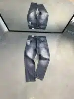 Erkek Lazerli Baggy Pantolon - Gri
