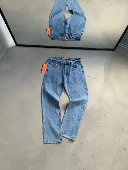 Erkek Basic Baggy Pantolon - Mavi