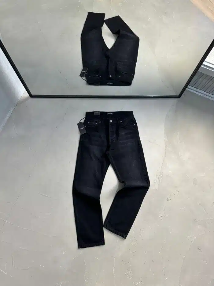 Erkek Basic Baggy Pantolon - Siyah - Görsel 1