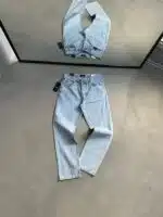 Erkek Baggy Pantolon Kar Yıkama - Buz Mavi