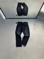 Erkek Kar Yıkama Baggy Pantolon - Siyah