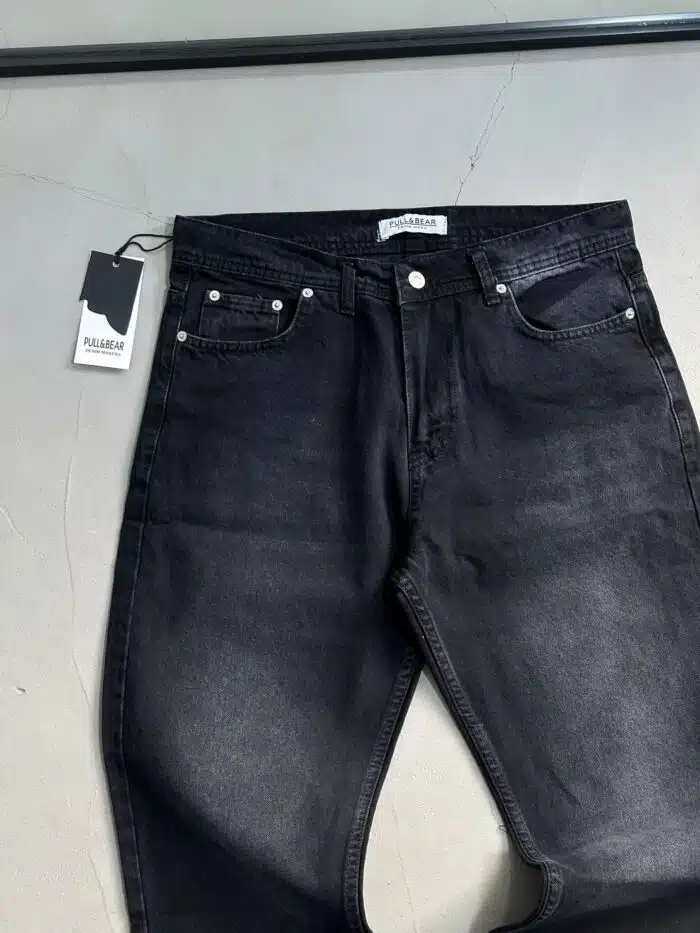 Erkek Kar Yıkama Baggy Pantolon - Siyah - Görsel 3