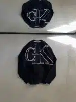 CK Baskılı Üç İplik Sweatshirt – Siyah