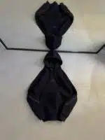 AD Enjeksiyon Baskı Kol Detaylı Kapşonlu Sweatshirt – Siyah