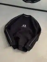 AX Enjeksiyon Baskı Üç İplik Sweatshirt – Siyah - Görsel 3