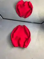 Düz Basic Üç İplik Sweatshirt - Kırmızı