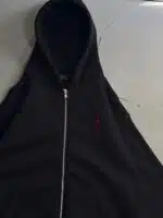 RL Nakışlı 3 İplik Kapşonlu Hoodie - Siyah - Görsel 5