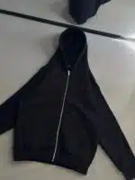 RL Nakışlı 3 İplik Kapşonlu Hoodie - Siyah - Görsel 3