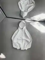 RL Nakışlı 3 İplik Kapşonlu Hoodie - Beyaz