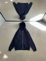RL Nakışlı 3 İplik Kapşonlu Hoodie - Lacivert - Görsel 4