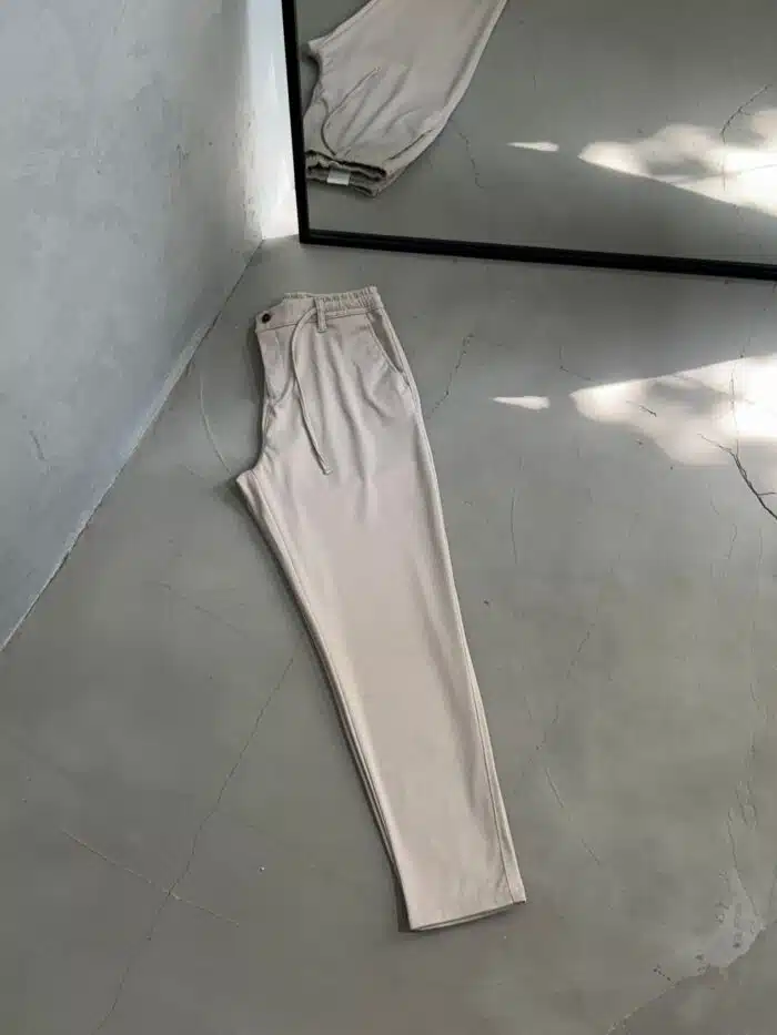 BS Regular Premium Kışlık Jogger - Krem - Görsel 1
