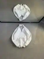 BC Nakışlı Üç İplik Yarım Fermuarlı Sweatshirt – Beyaz