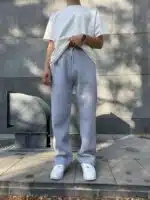 Basic Lastikli Stoper Paça Baggy Eşofman – Gri - Görsel 2