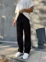 Basic Lastikli Stoper Paça Baggy Eşofman – Siyah