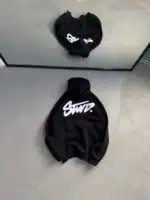 SW Sırt Baskılı Kapşonlu Sweatshirt – Siyah - Görsel 2