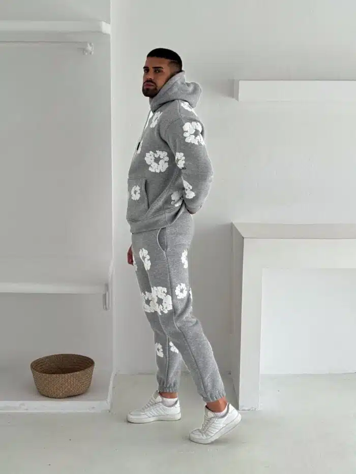 DT Baskılı Eşofman Takımı - Gri - Görsel 4