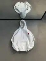 A Nakışlı Kapşonlu Sweatshirt – Beyaz