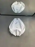 Ea7 Enjeksiyon Baskı Üç İplik Sweatshirt – Beyaz