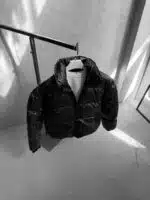 Yüksek Dolgulu Gizli Kopşon Detaylı Şişme Mont - Siyah - Görsel 7