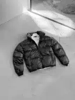 Yüksek Dolgulu Gizli Kopşon Detaylı Şişme Mont - Siyah - Görsel 4