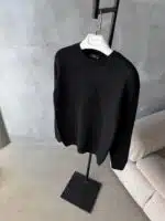 PRD İşlemeli Premium Örgü Triko Kazak – Siyah