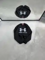 UA Büyük Kabartma Baskılı Üç İplik Sweatshirt – Siyah