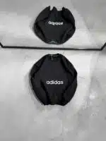 AD Büyük Kabartma Baskılı Üç İplik Sweatshirt – Siyah