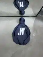 M Sırt Baskılı Kapşonlu Sweatshirt – Füme - Görsel 2