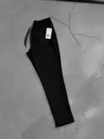 Fit Rahat Pamuklu Yumuşak Kumaş Jogger Pantolon - Siyah