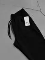 Fit Rahat Pamuklu Yumuşak Kumaş Jogger Pantolon - Siyah - Görsel 4