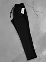 Fit Rahat Pamuklu Yumuşak Kumaş Jogger Pantolon - Siyah - Görsel 3