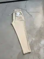 Fit Rahat Pamuklu Yumuşak Kumaş Jogger Pantolon - Krem