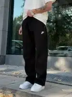 Tech Fleece 5.Th Lastikli Stoper Paça Baggy Eşofman – Siyah - Görsel 2