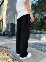 Tech Fleece 5.Th Lastikli Stoper Paça Baggy Eşofman – Siyah - Görsel 5