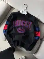 GC İşlemeli Premium Örgü Triko Kazak – Siyah