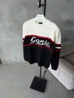 GNT İşlemeli Premium Örgü Triko Kazak – Siyah