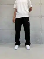 Premium İmzalı Seri Nakışlı Şeritli Stoper Paça Baggy Eşofman – Siyah - Görsel 3