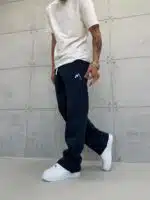 Premium İmzalı Seri Nakışlı Stoper Paça Baggy Eşofman – İndigo - Görsel 5