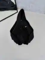 NK Büyük Kabartma Sırt Baskılı Kapşonlu Üç İplik  Sweatshirt – Siyah - Görsel 3