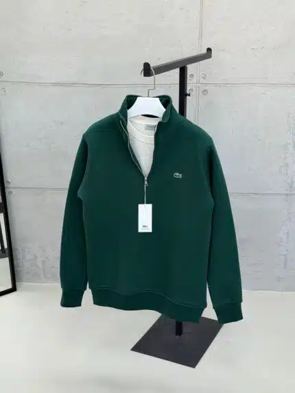 LCST Nakışlı Üç İplik Yarım Fermuarlı Sweatshirt – Yeşil