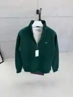 LCST Nakışlı Üç İplik Yarım Fermuarlı Sweatshirt – Yeşil - Görsel 2