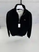 LCST Nakışlı Üç İplik Yarım Fermuarlı Sweatshirt – Siyah - Görsel 5