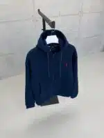 RL Nakışlı 3 İplik Kapşonlu Hoodie - Lacivert - Görsel 2