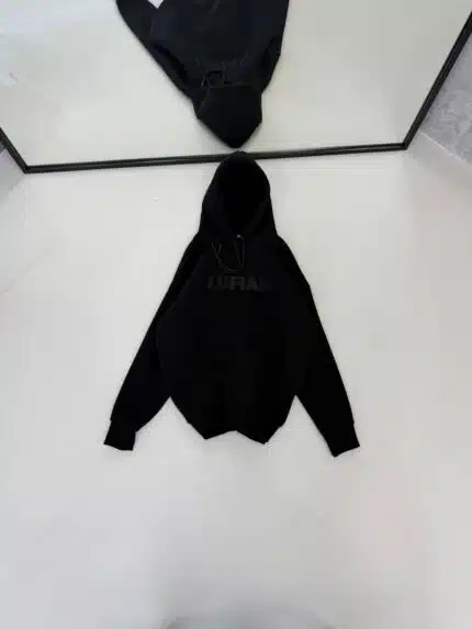 LFN Enjeksiyon Baskılı Kapşonlu Üç İplik  Sweatshirt – Siyah