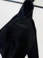 LFN Enjeksiyon Baskılı Kapşonlu Üç İplik  Sweatshirt – Siyah - Görsel 3