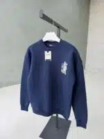 LFN Nakışlı Pıtcher Üç İplik Sweatshirt – Lacivert - Görsel 3